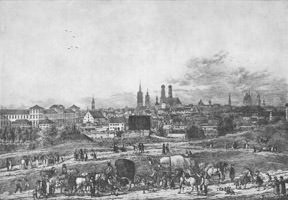 Stadtansicht von Quaglio um 1812