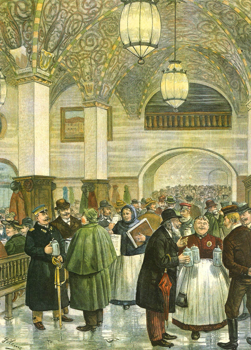 Im Hofbräuhaus um 1880