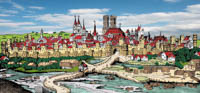 Holzschnitt aus Schedels Chronik von 1493