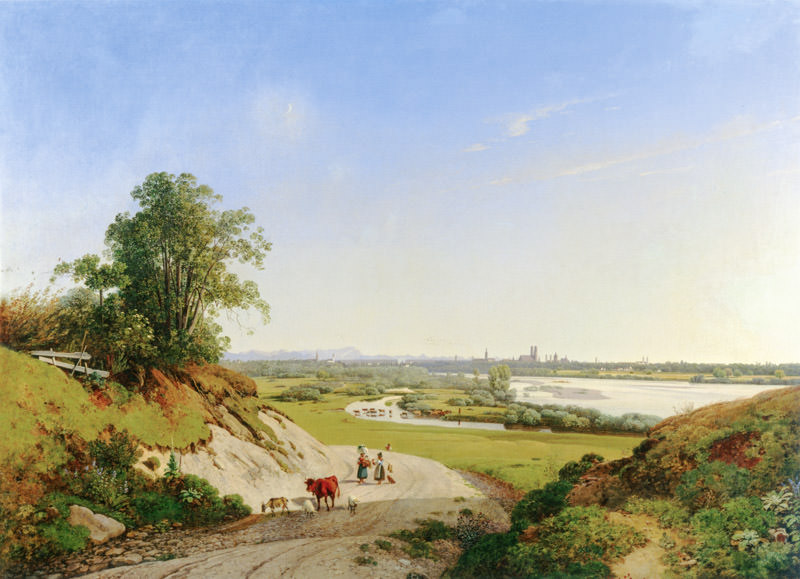 Blick von Oberföhring auf München