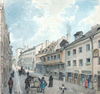 Puschkin Joseph - Die Westenriederstraße mit Synagoge