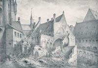 Wieskapelle während des Abbruches