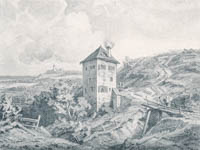 Altes Brunnhaus am Gasteig oberhalb der Praterbrücke
