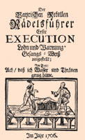 Flugblatt zur Exekution 1706