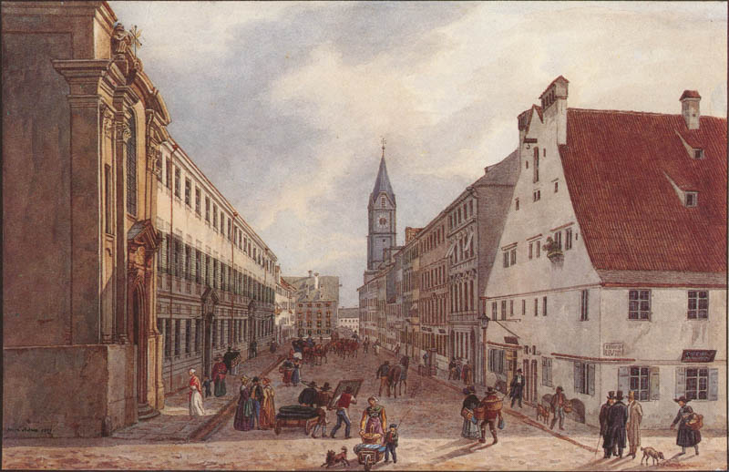 Die Damenstiftstraße gegen Süden
