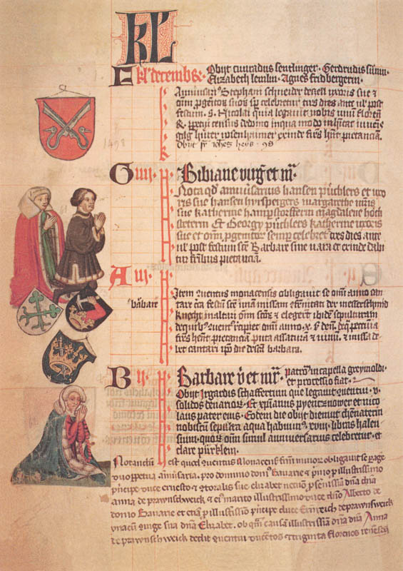 Jahrzeitbuch des Franziskanerklosters