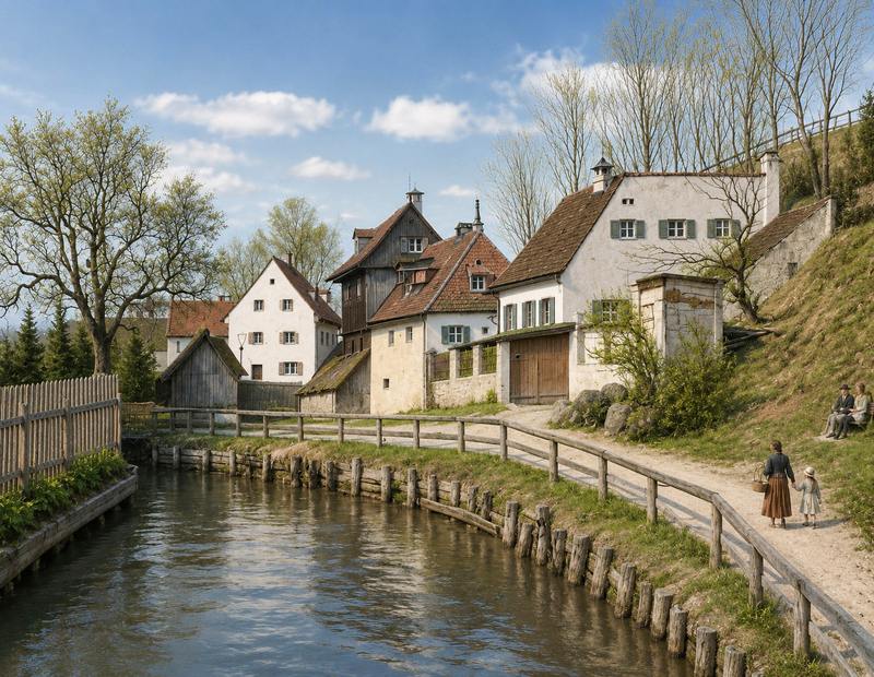 Häusergruppe am Giesinger Berg