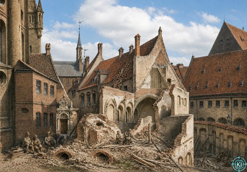 Die „Wieskapelle“ oder Herrgottstkapelle während des Abbruches