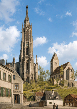 Die alte und die neue Giesinger Kirche