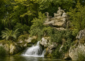 Parthie am großen See des königlichen Lustschlosses Nymphenburg