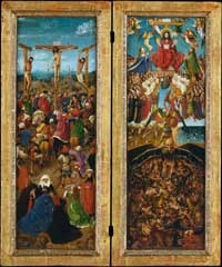 Eyck Jan von - Kreuzigung und Jüngstes Gericht, Diptychon