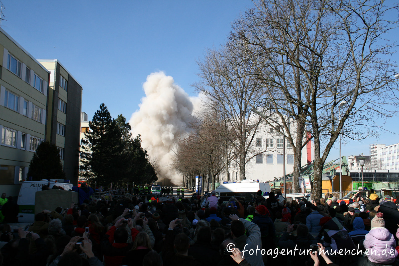 Sprengung des Agfa Hochhauses