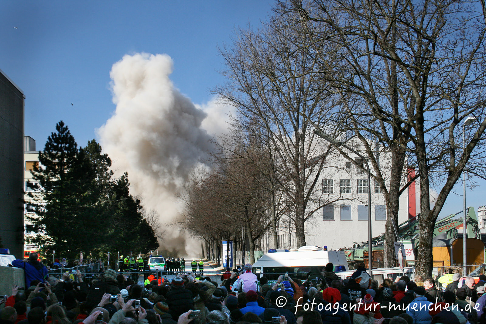 Sprengung des Agfa Hochhauses