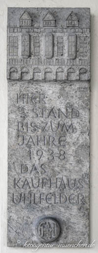 Gerhard Willhalm – Gedenktafel Kaufhaus Uhlfelder