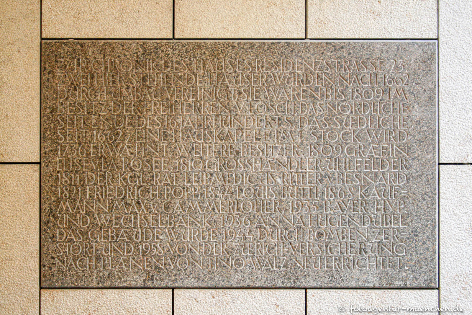 Gedenktafel - Residenzstraße 23