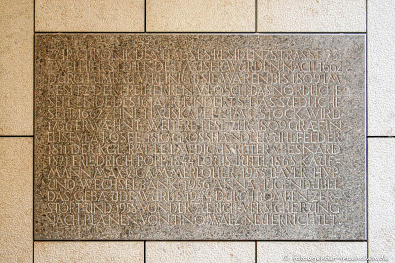 Gedenktafel - Residenzstraße 27 – Denkmal/Kunstwerk in München