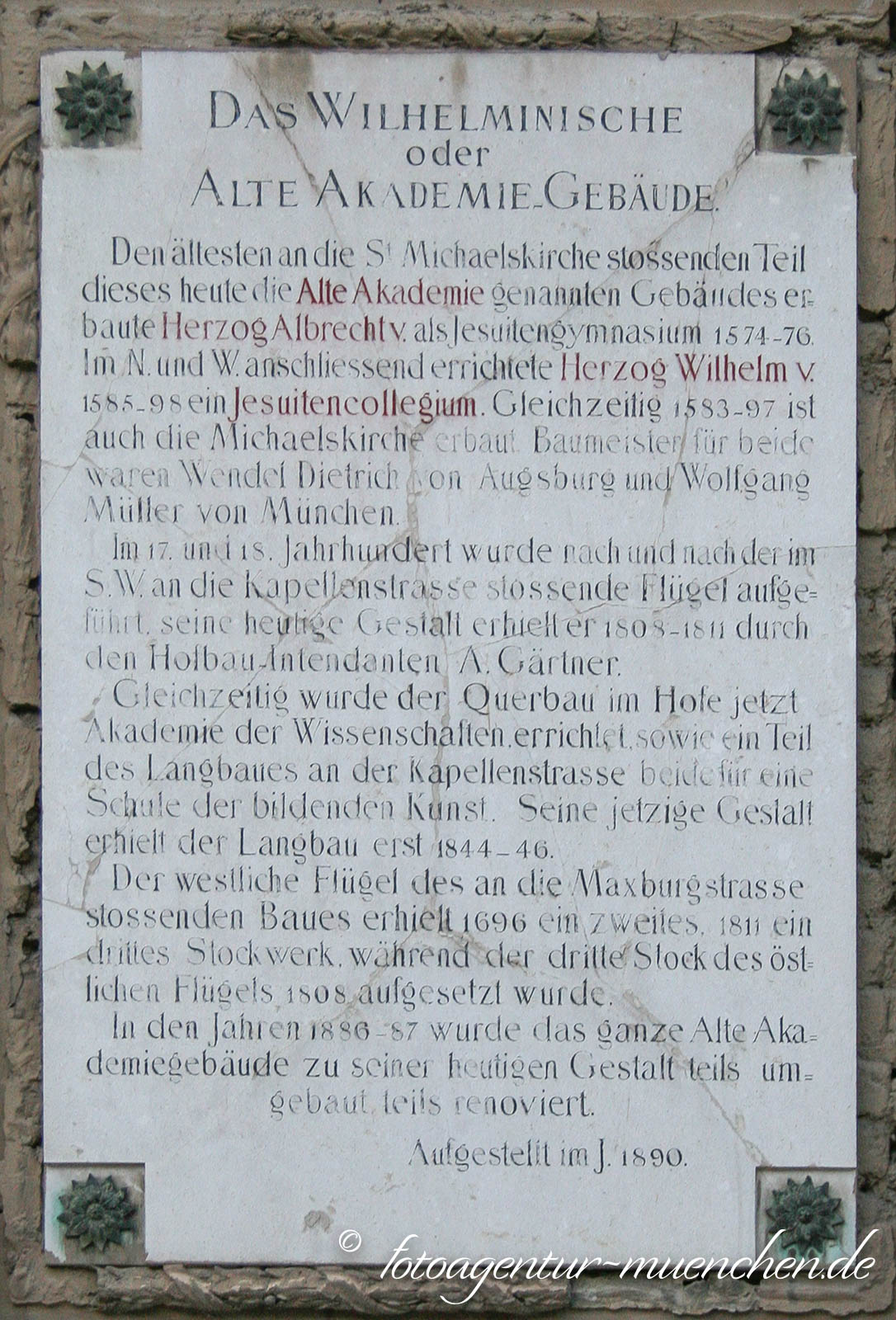 Alte Akademie - Gedenktafel 2