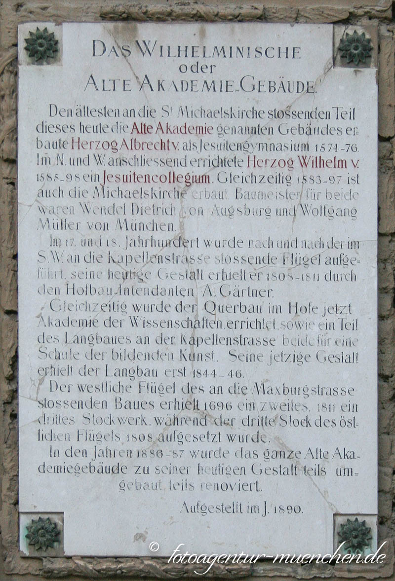 Alte Akademie - Gedenktafel 2 – Denkmal/Kunstwerk in München