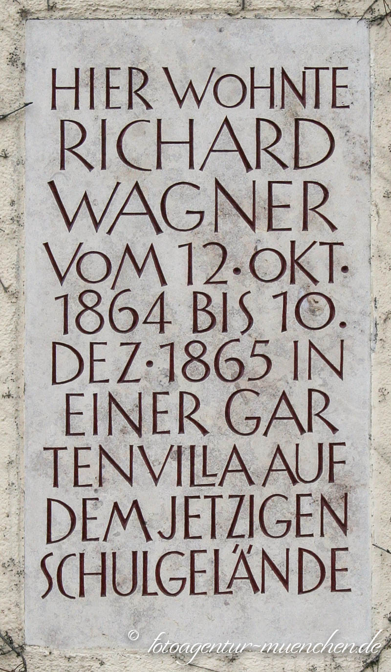 Gedenktafel - Richard Wagner - Oppenrieder Karl – Denkmal/Kunstwerk in München