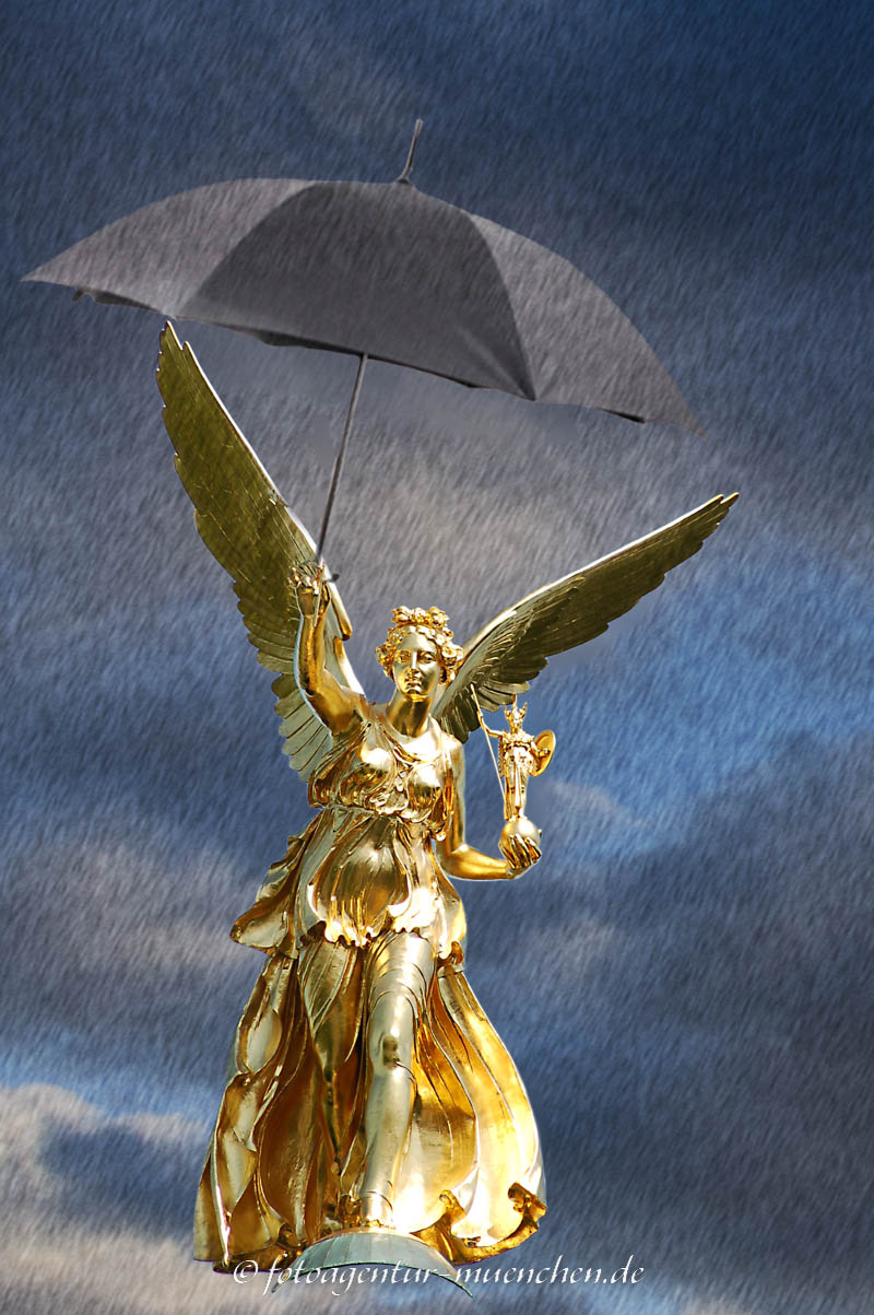 Friedensengel bei Regen