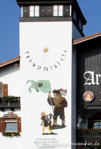 Sonnenuhr am Armbrustschützenzelt