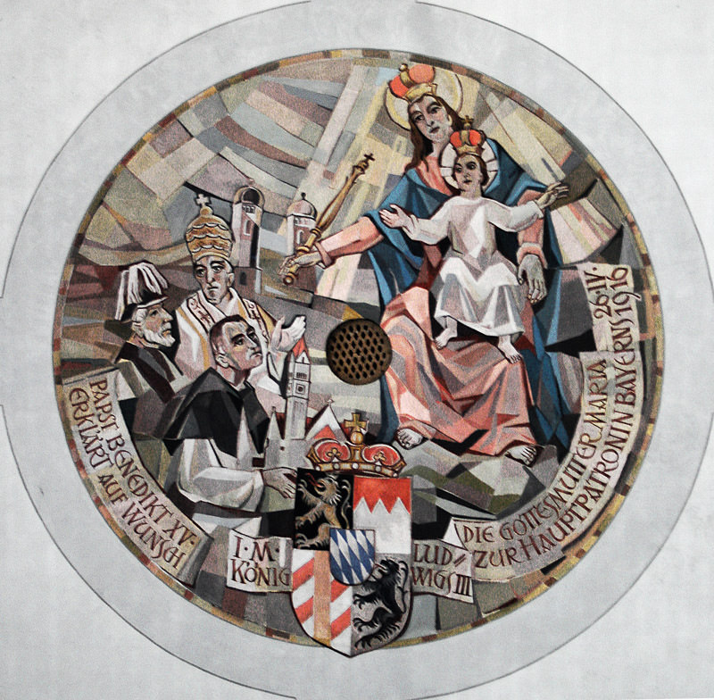 Rundbild zur Erinnerung an die Konsekration der Kirche - Weingartner Michael – Denkmal/Kunstwerk in München