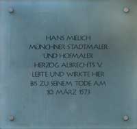 Gedenktafel - Hans Mielich – Foto aus München