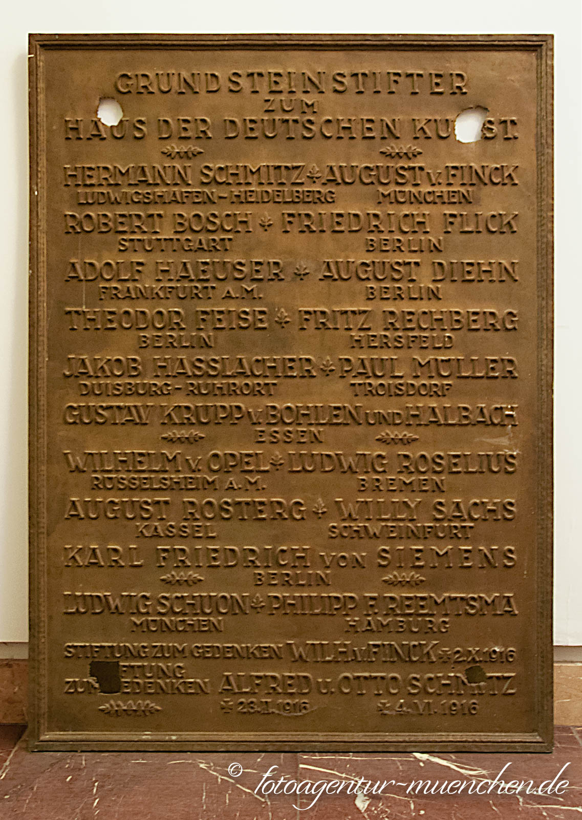 Grundsteinstifter zum Haus der Deutschen Kunst