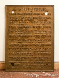 Grundsteinstifter zum Haus der Deutschen Kunst