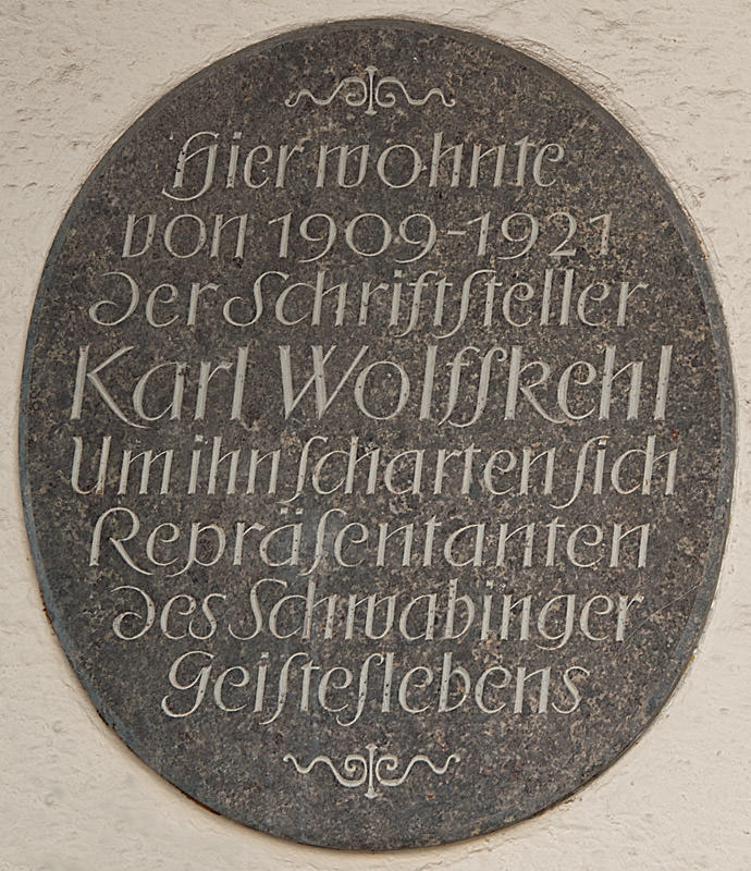Gedenktafel - Karl Wolfskehl - Deller Ludwig Ferdinand – Denkmal/Kunstwerk in München