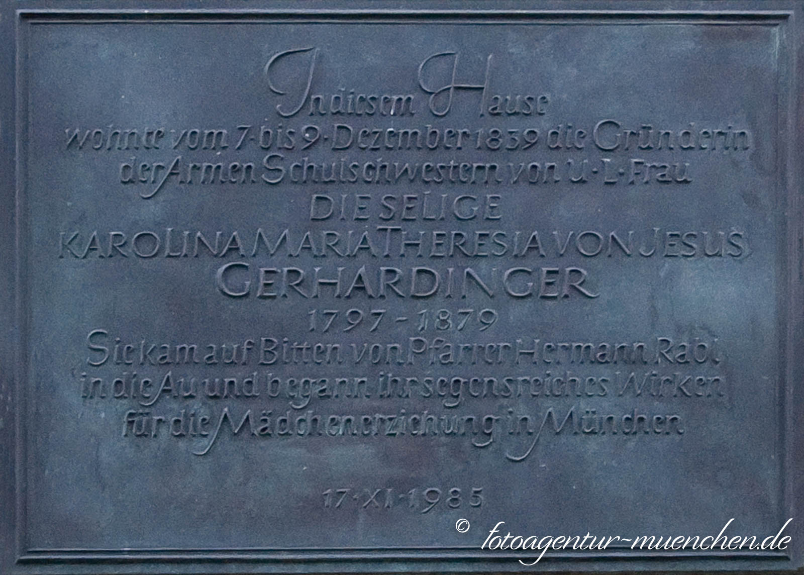 Gedenktafel Gerhardinger