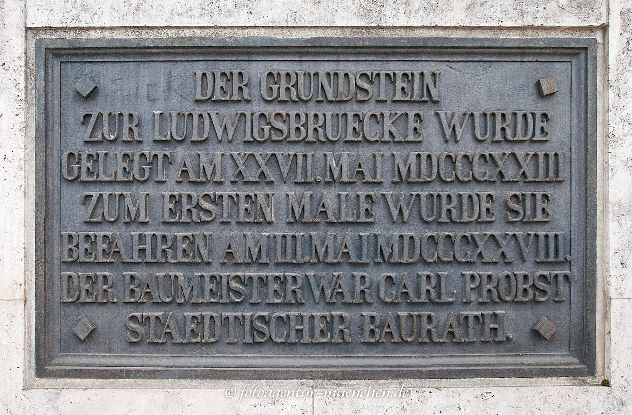 Gedenktafel - Ludwigsbrücke