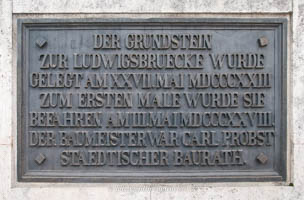 Ludwigsbrücke - Grundsteinlegung
