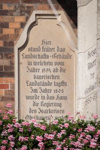 Gedenktafel - Landschaftsgebäude