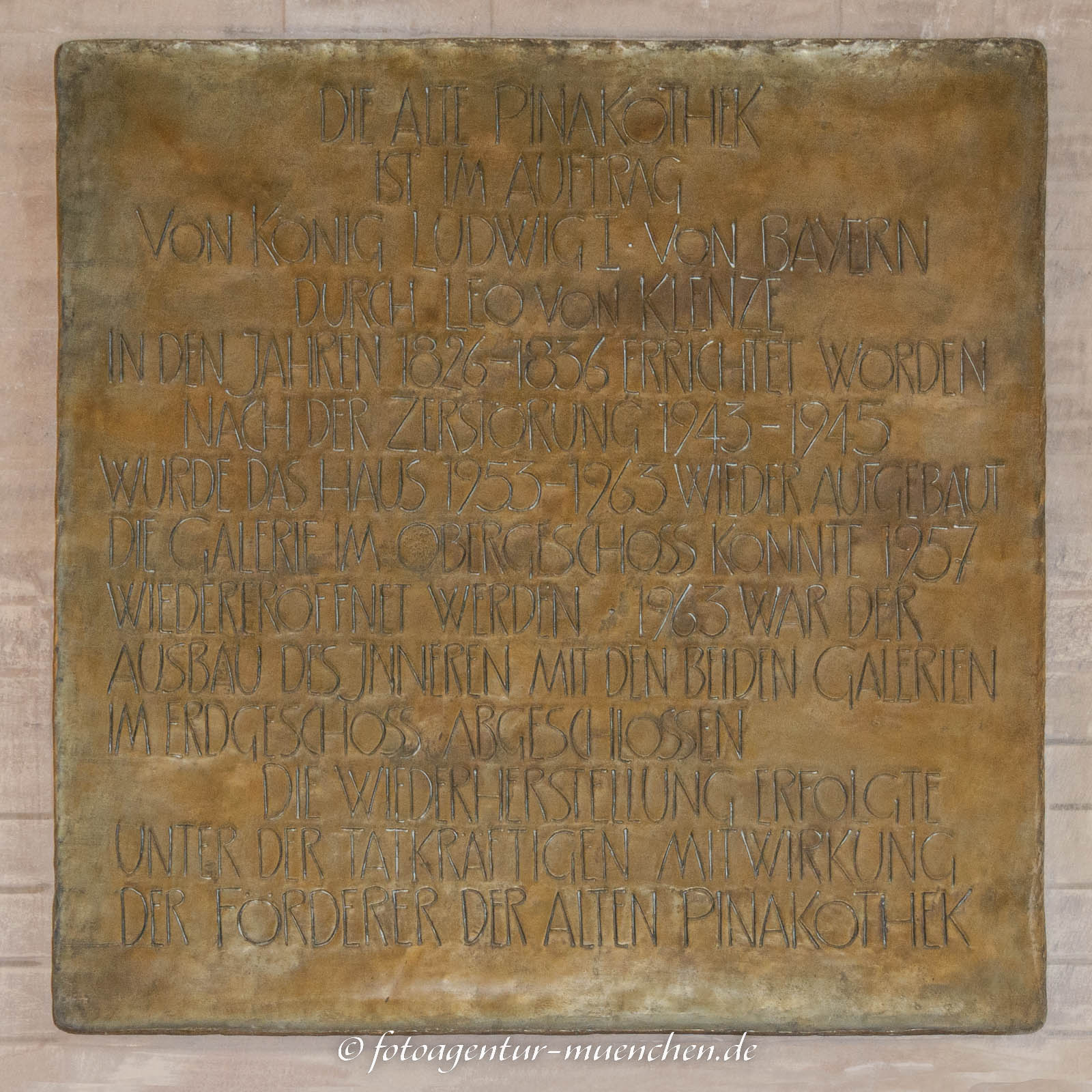 Gedenktafel - Alte Pinakothek