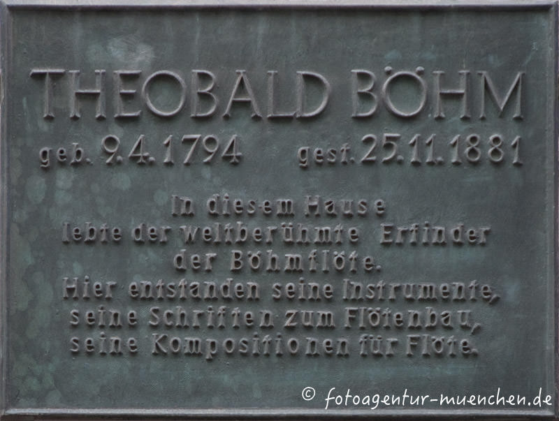 Theobald Böhm – Denkmal/Kunstwerk in München