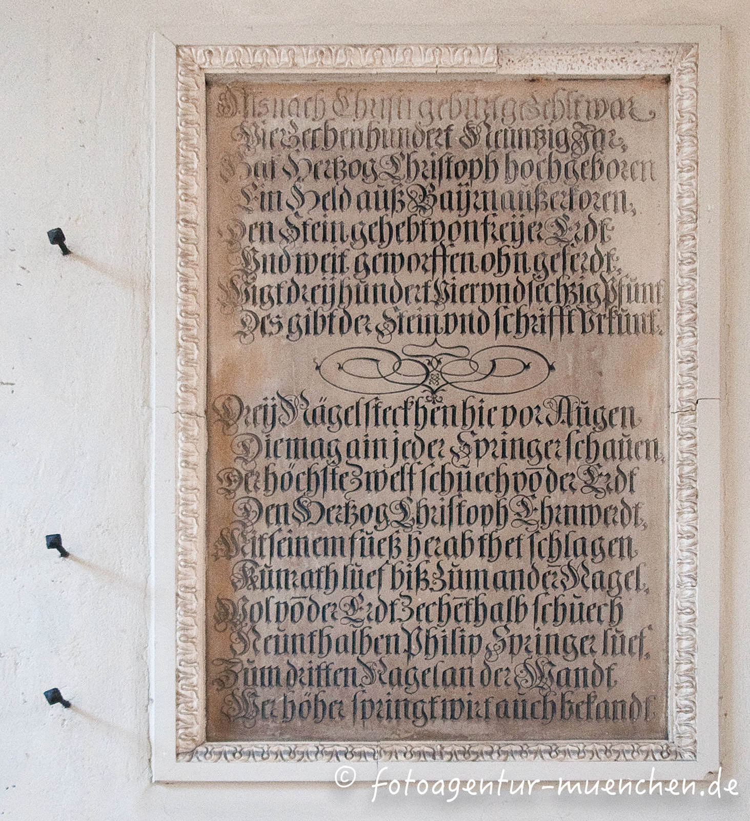 Gedenktafel - Herzog Christoph