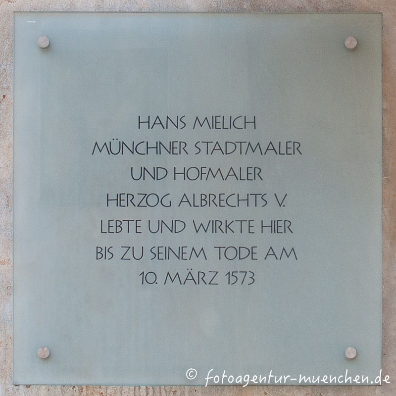 Gedenktafel - Hans Mielich – Denkmal/Kunstwerk in München