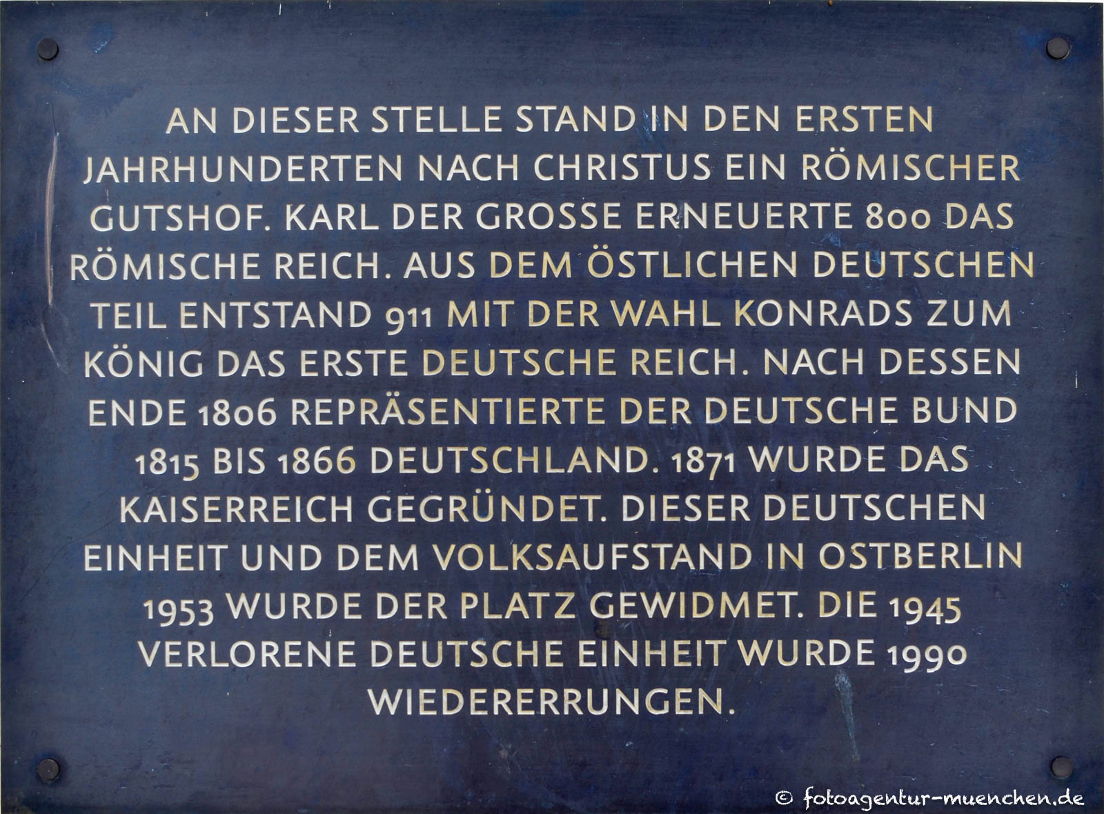 Gedenktafel - Deutsche Einheit