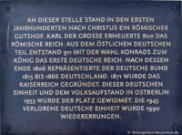 Gedenktafel - Deutsche Einheit