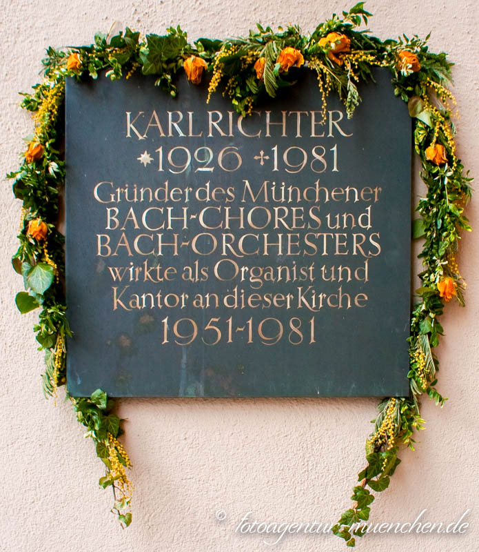 Gedenktafel - Karl Richter – Denkmal/Kunstwerk in München