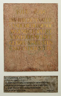 Kriegerdenkmal: Kriegergedenktafel