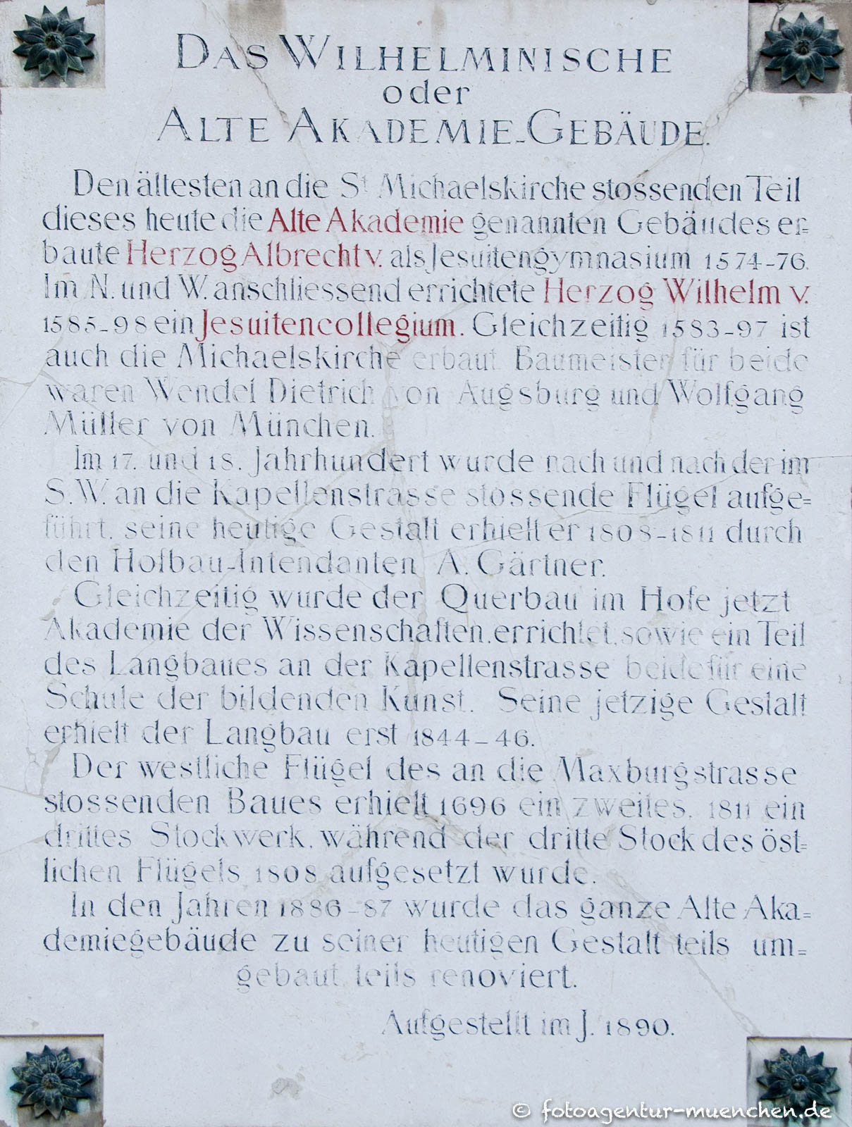 Alte Akademie - Gedenktafel 1