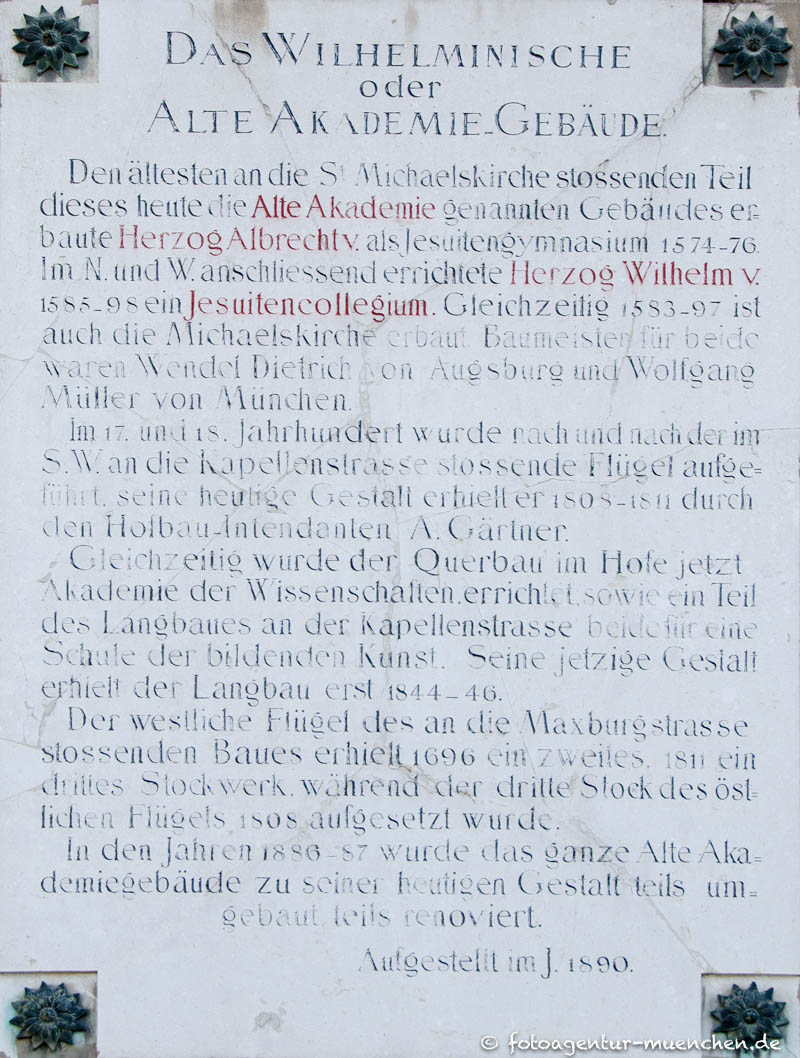 Alte Akademie - Gedenktafel 1 – Denkmal/Kunstwerk in München