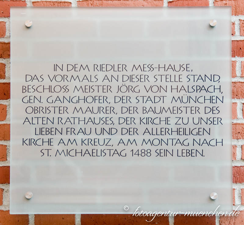 Gedenktafel - Jörg von Halsbach (Ganghofer) – Denkmal/Kunstwerk in München