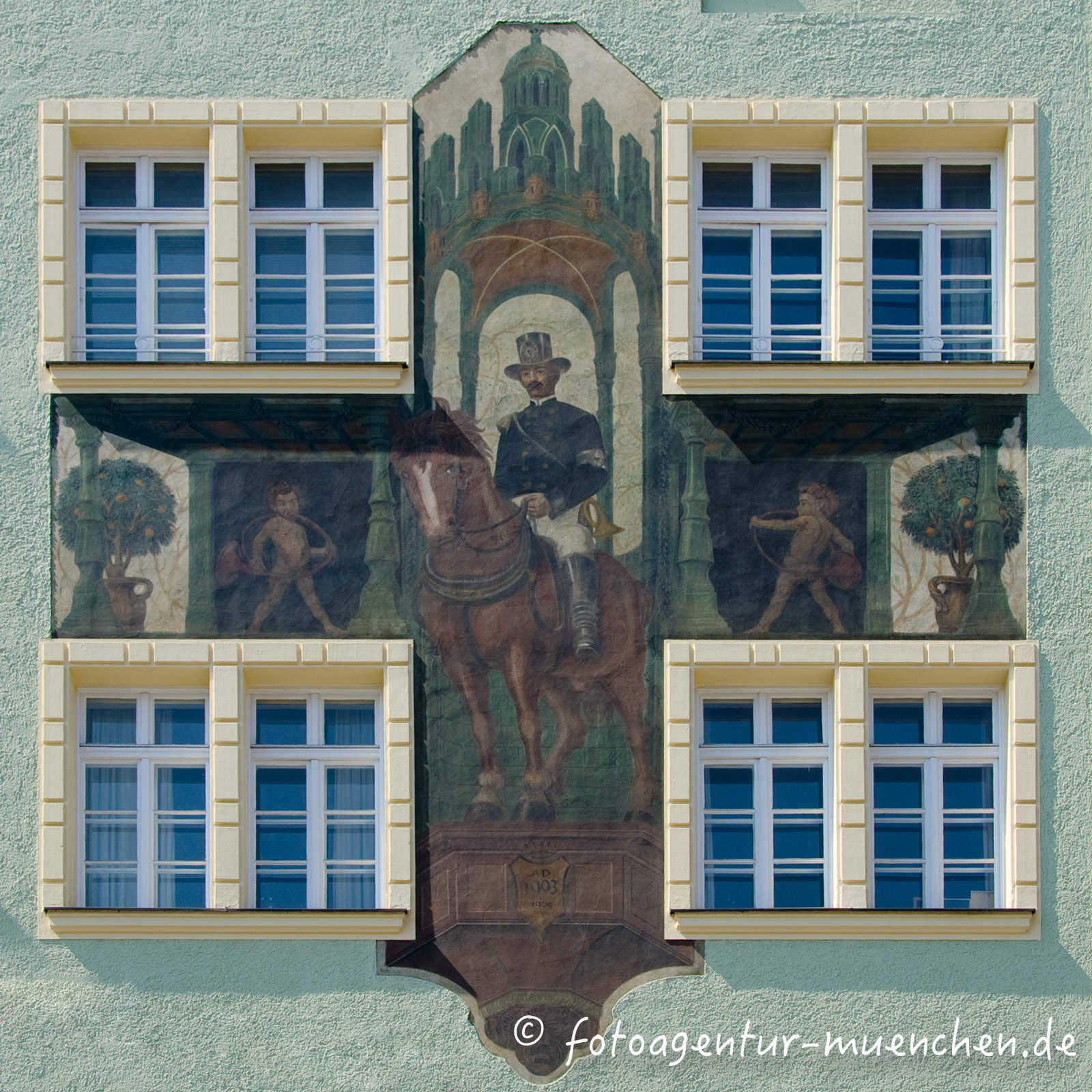 Wandfresko - Zum Postgarten