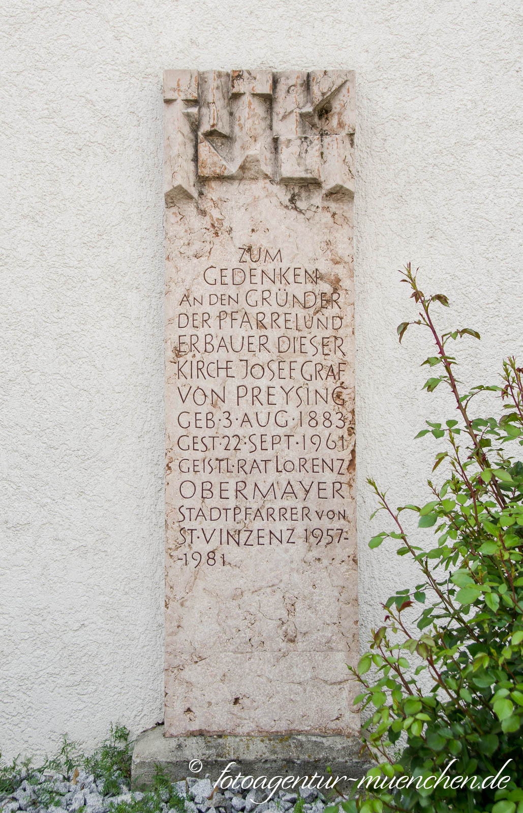 Gedenkstein - Josef Graf von Preysing