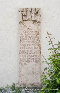 Gedenkstein - Josef Graf von Preysing