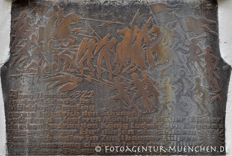 Gedenktafel - Bäcker Schlacht bei Mühldorf – Denkmal/Kunstwerk in München