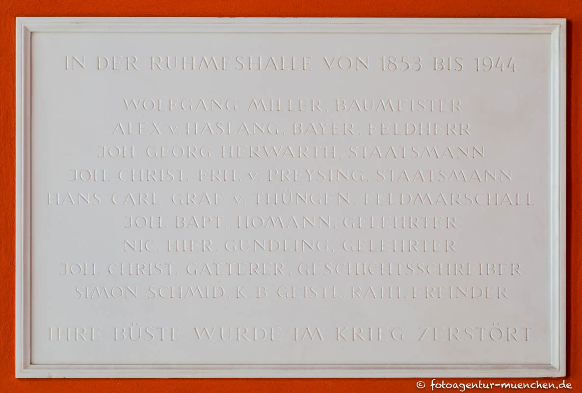 Gedenktafel - Ruhmeshalle – Denkmal/Kunstwerk in München